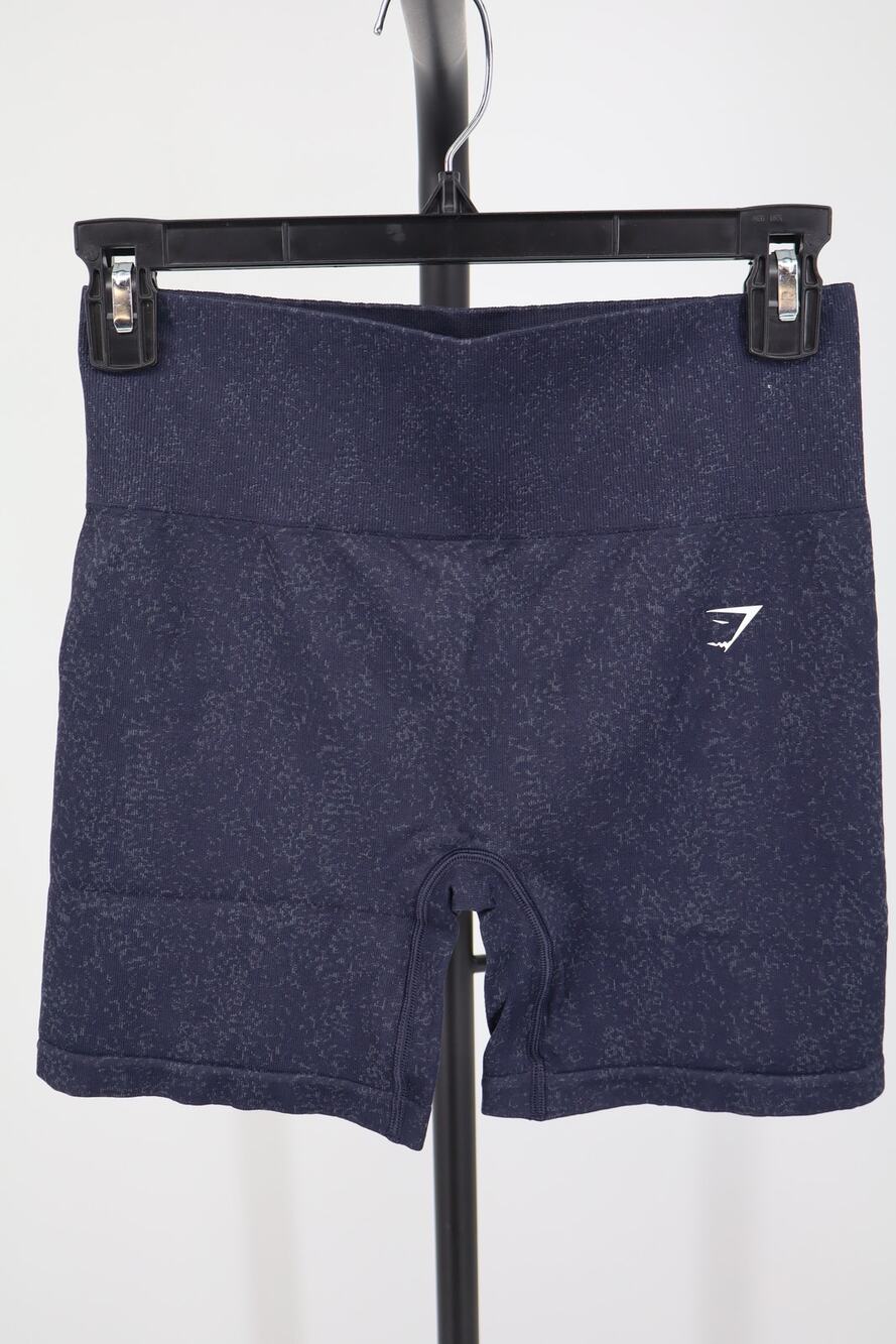 NEW Gymshark Adapt Fleck Seamless Biker Shorts Blue High Rise Athletic L